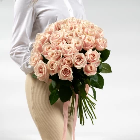 31 розовая роза 60 см